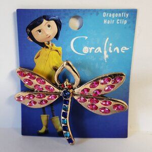 Coraline Dragonfly Hair Clip Metal Bejeweled Gems Hair Clip New Laika